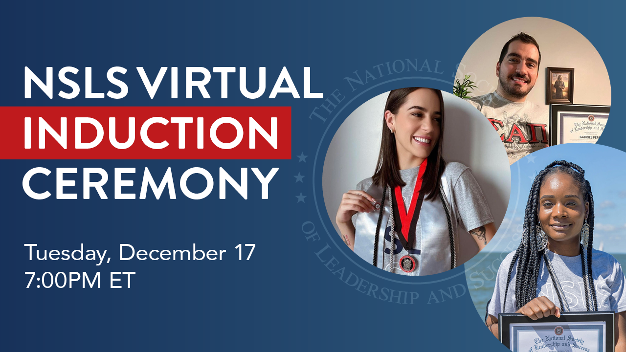 NSLS Virtual Induction Ceremony on December 17.